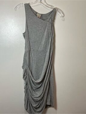 Karen Millen Asymmetrical Sleeveless Gray Draped Dress